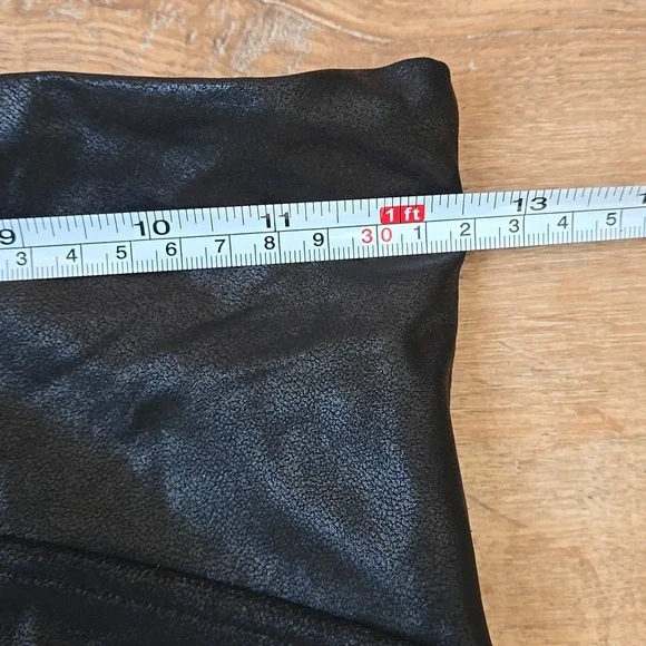 Spanx Faux Leather Moto Leggings Sz L - Picture 9 of 12
